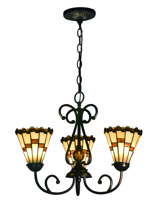 Jerome 3-Light Integrated LED Tiffany Hanging Fixture