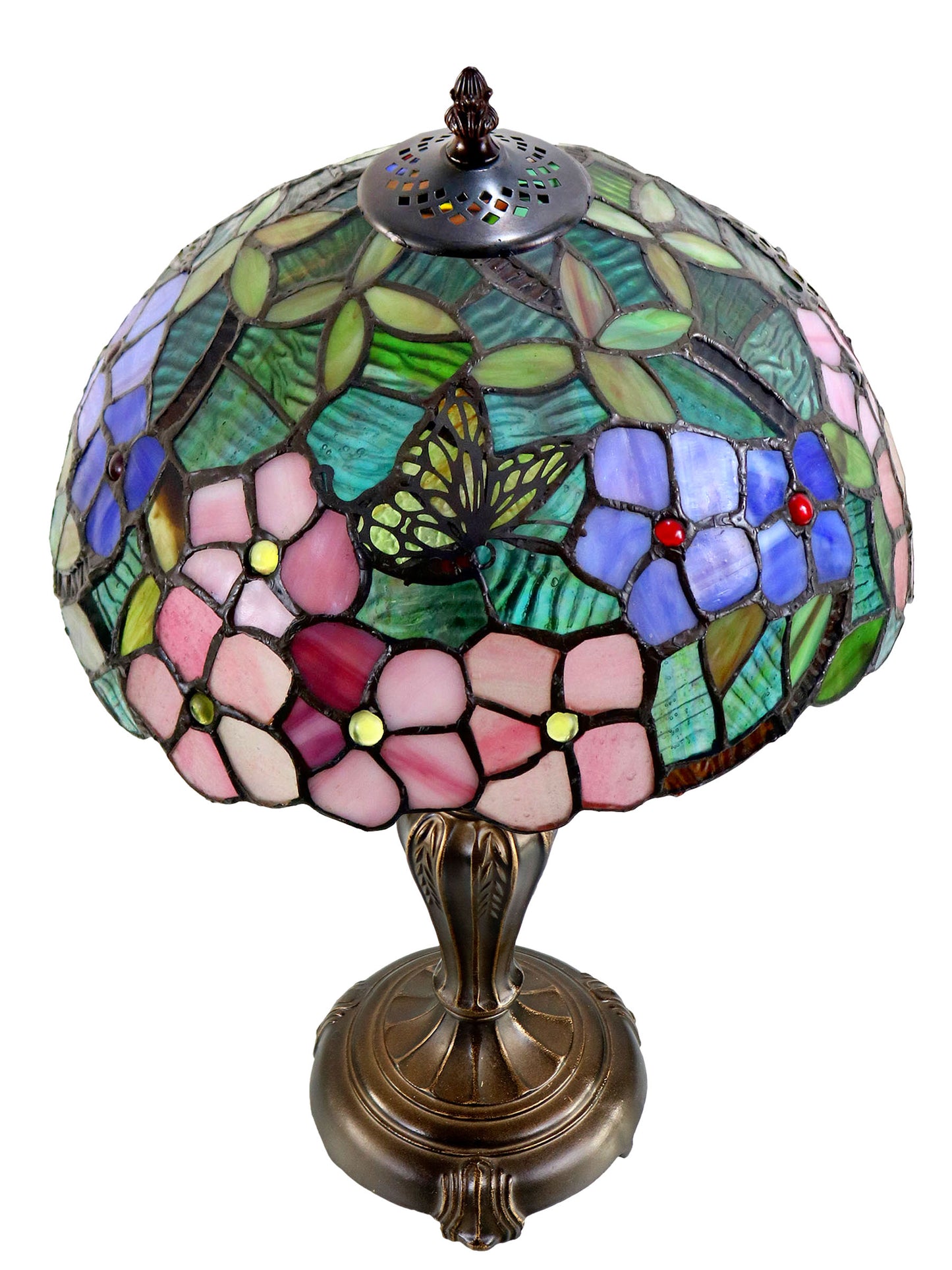 Fox Peony Tiffany Table Lamp