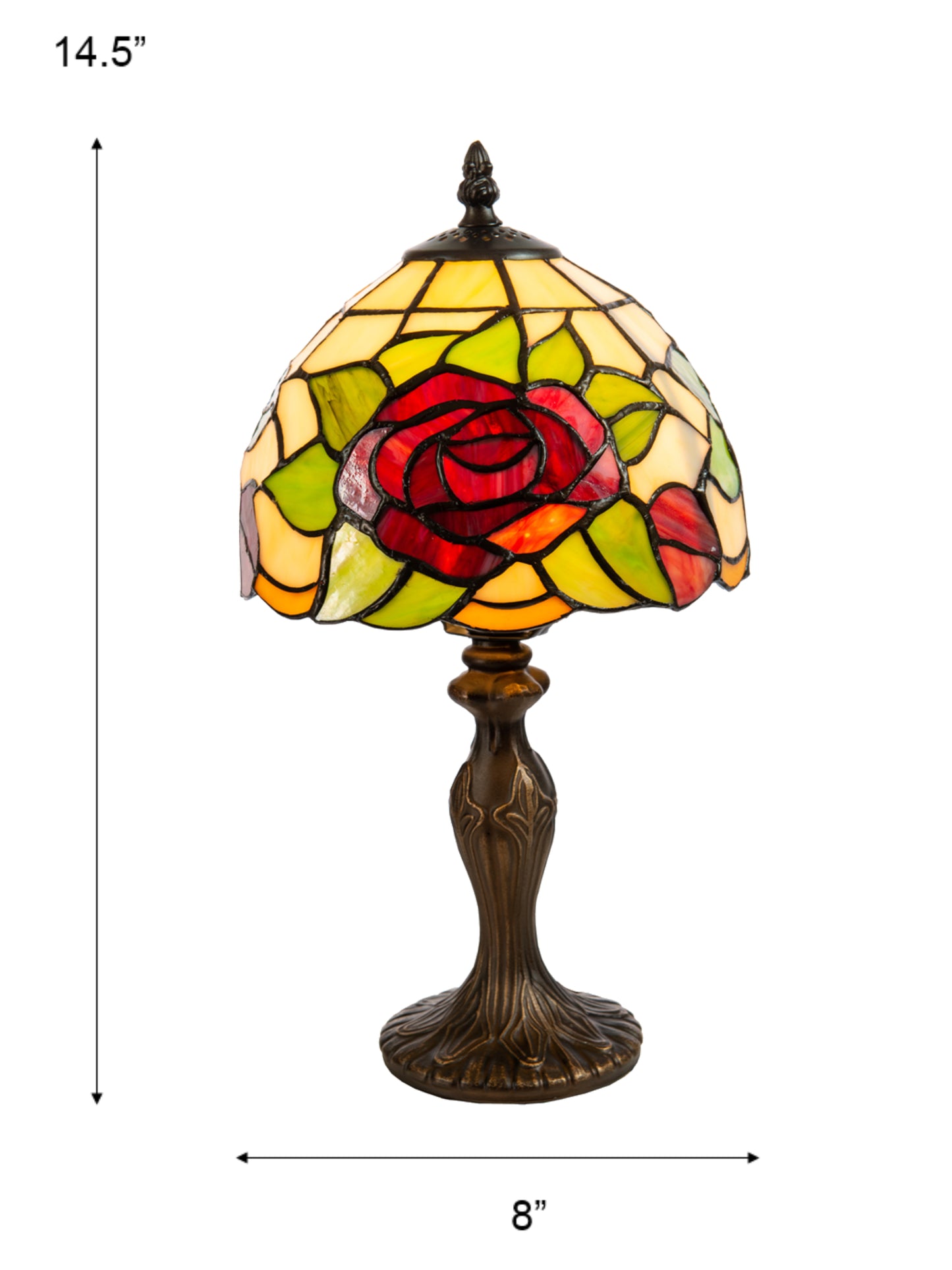 Indian Rose Tiffany Accent Lamp