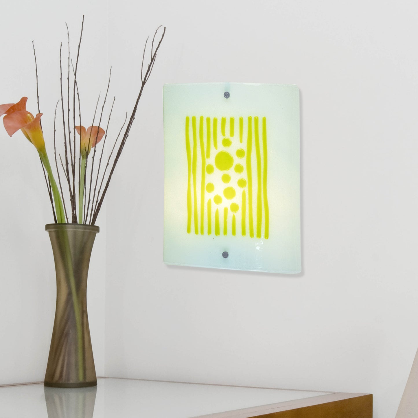 Lennon Fused Glass Wall Sconce with Built-In LED Bulb