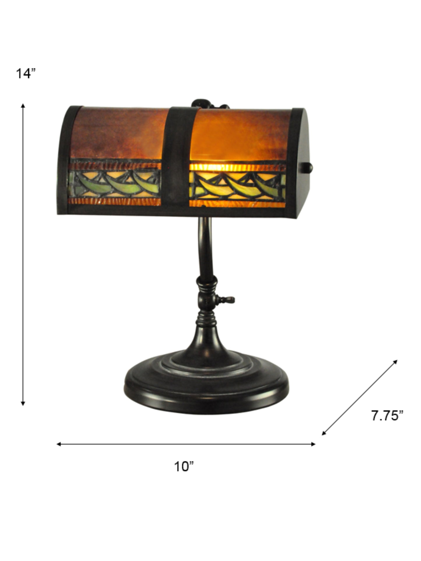 Egyptian Mica Tiffany Bank Accent Desk Lamp