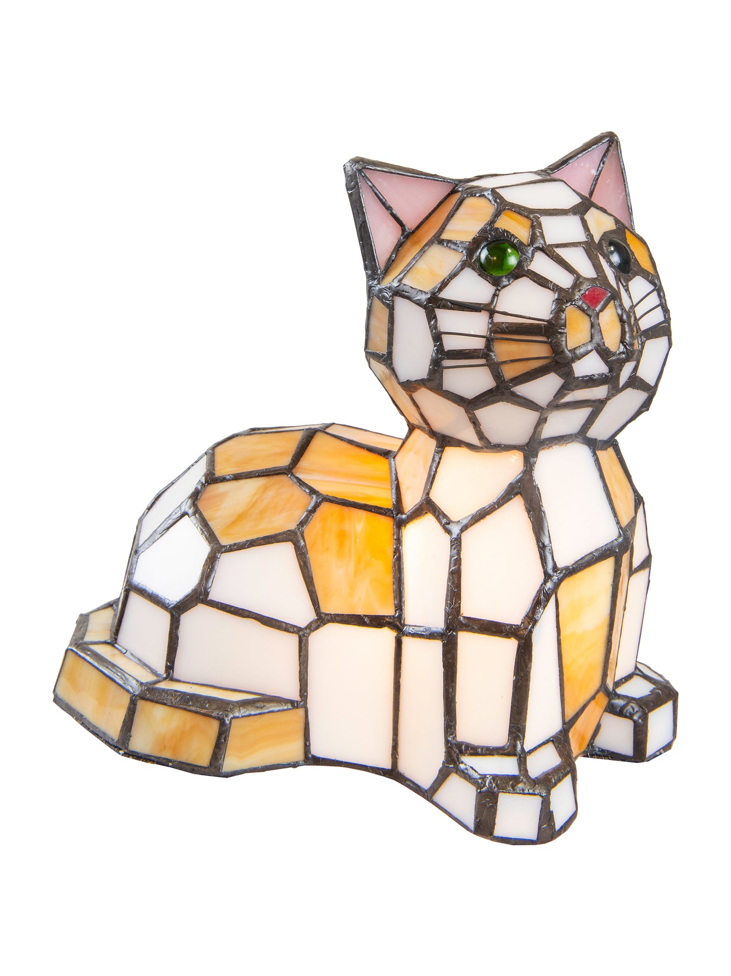 Tiger Cat Tiffany Accent Lamp