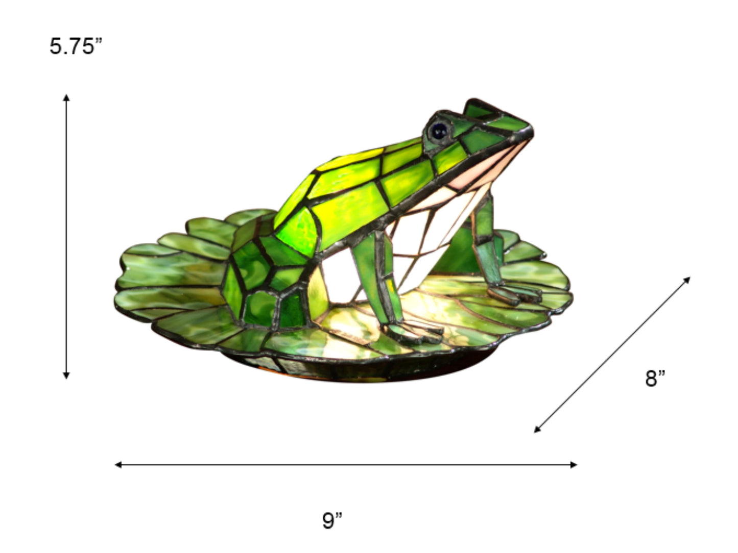 Frog Lily Pad Tiffany Accent Lamp