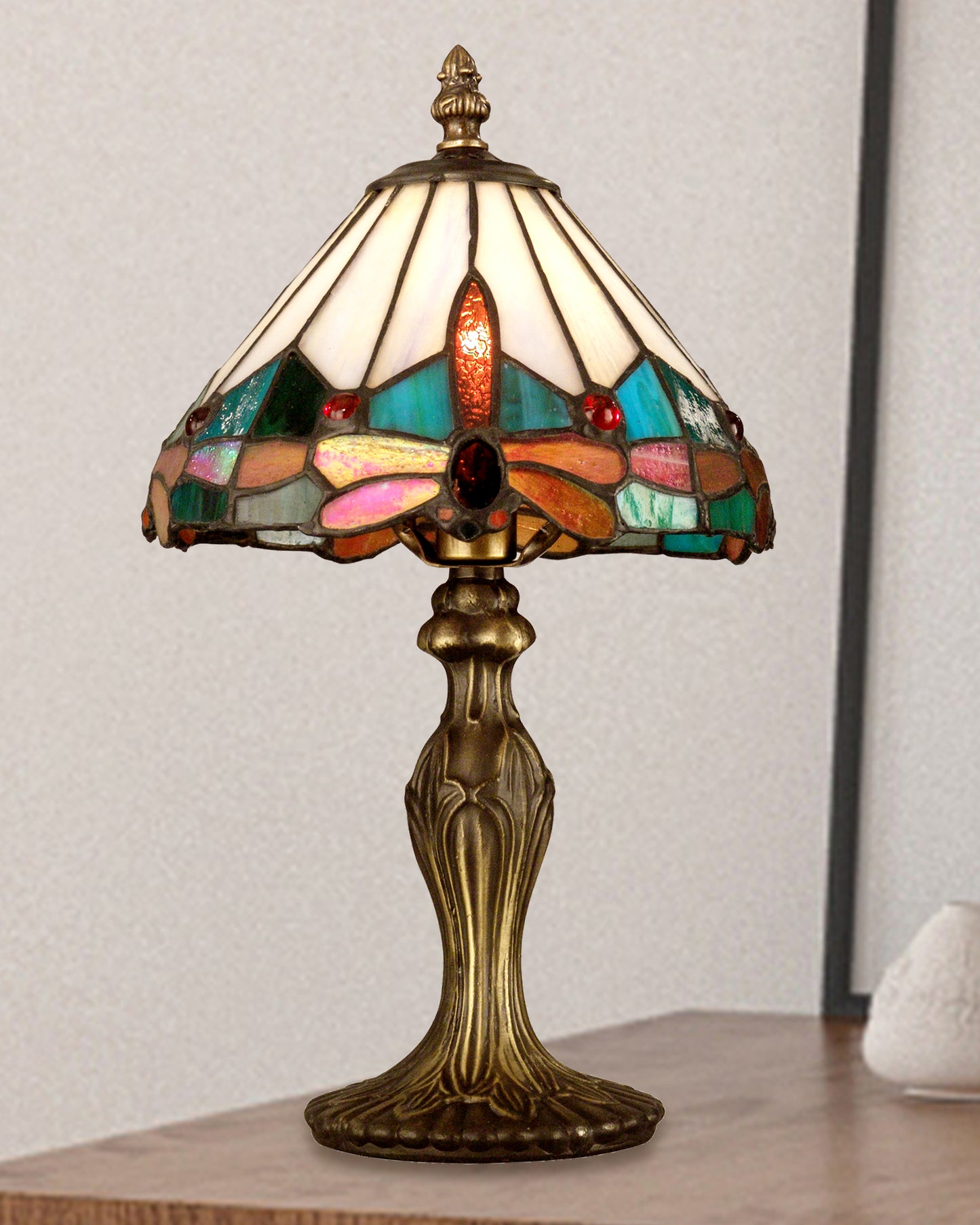 Tiffany Jewel Dragonfly Accent Lamp