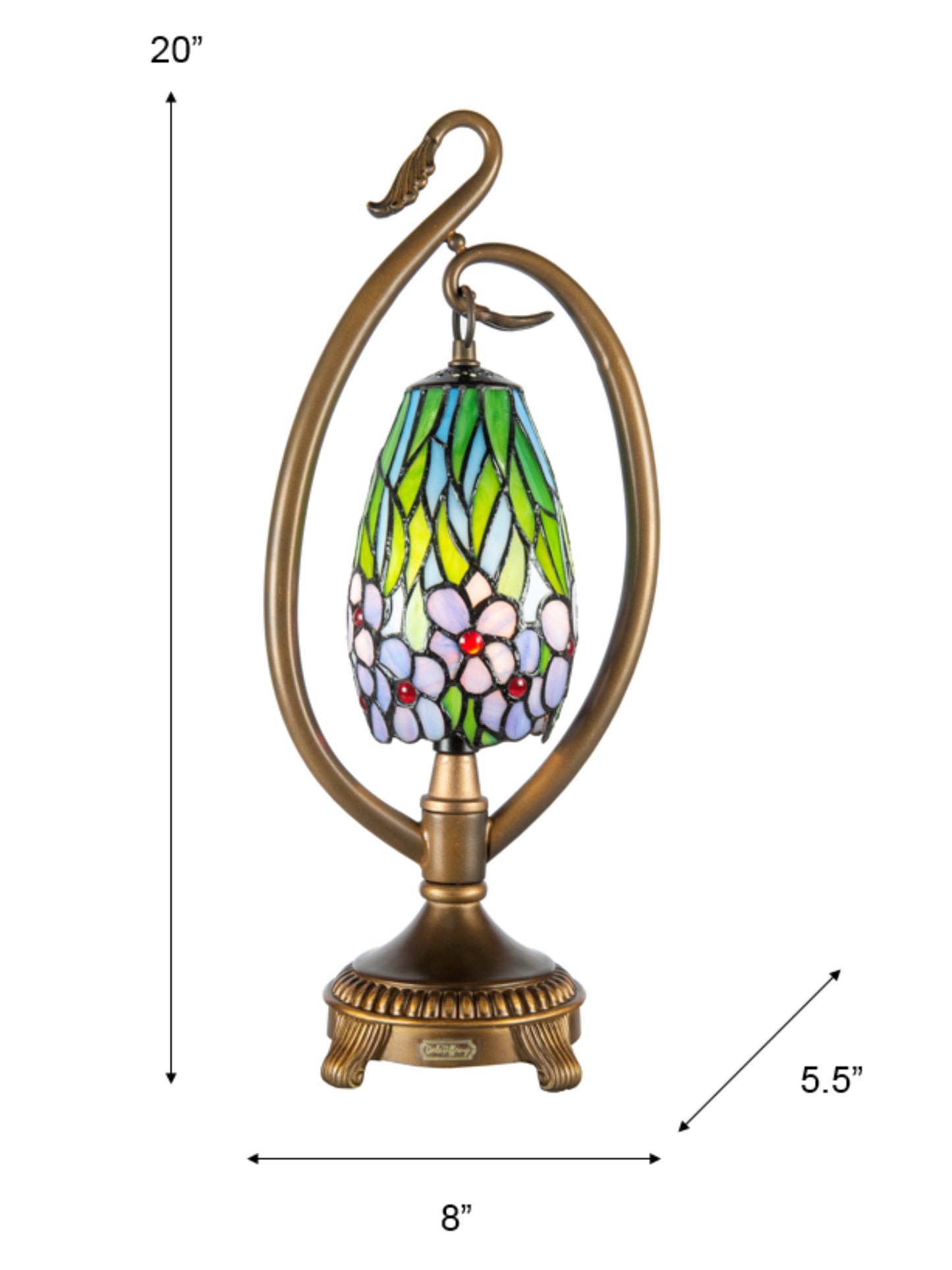 Grove Floral Tiffany Accent Lamp