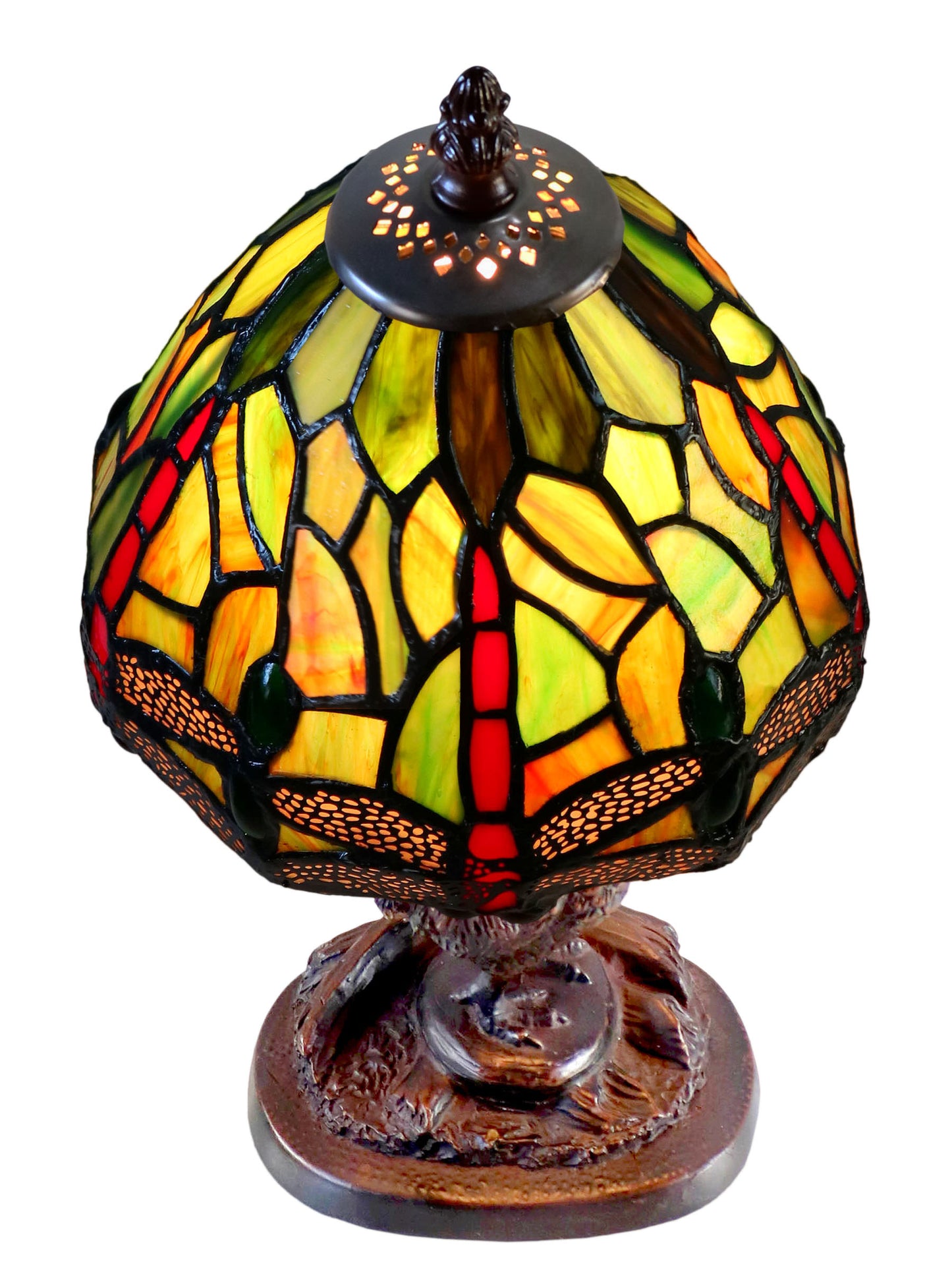 Callico Rooster Tiffany Accent Lamp