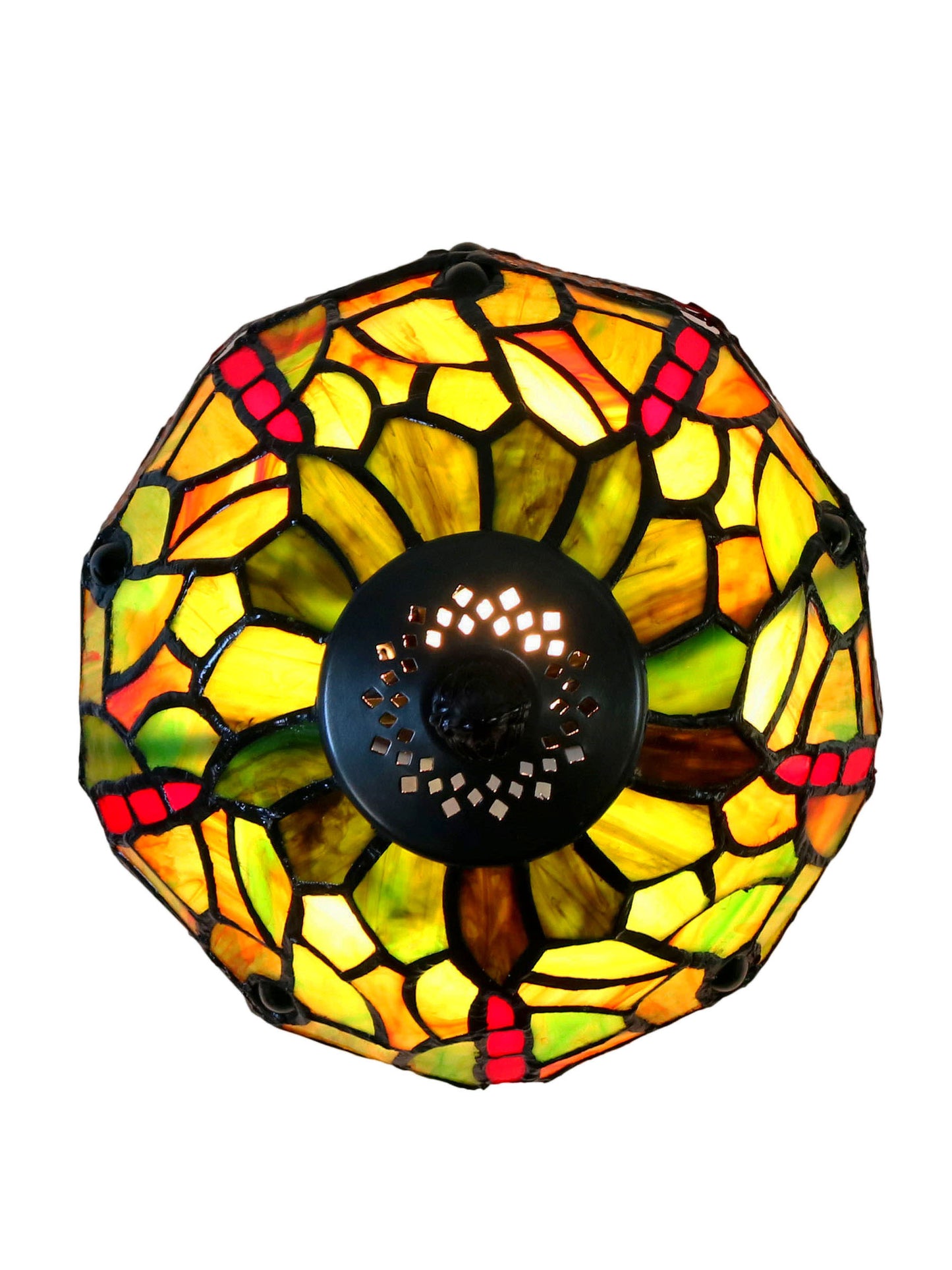 Callico Rooster Tiffany Accent Lamp