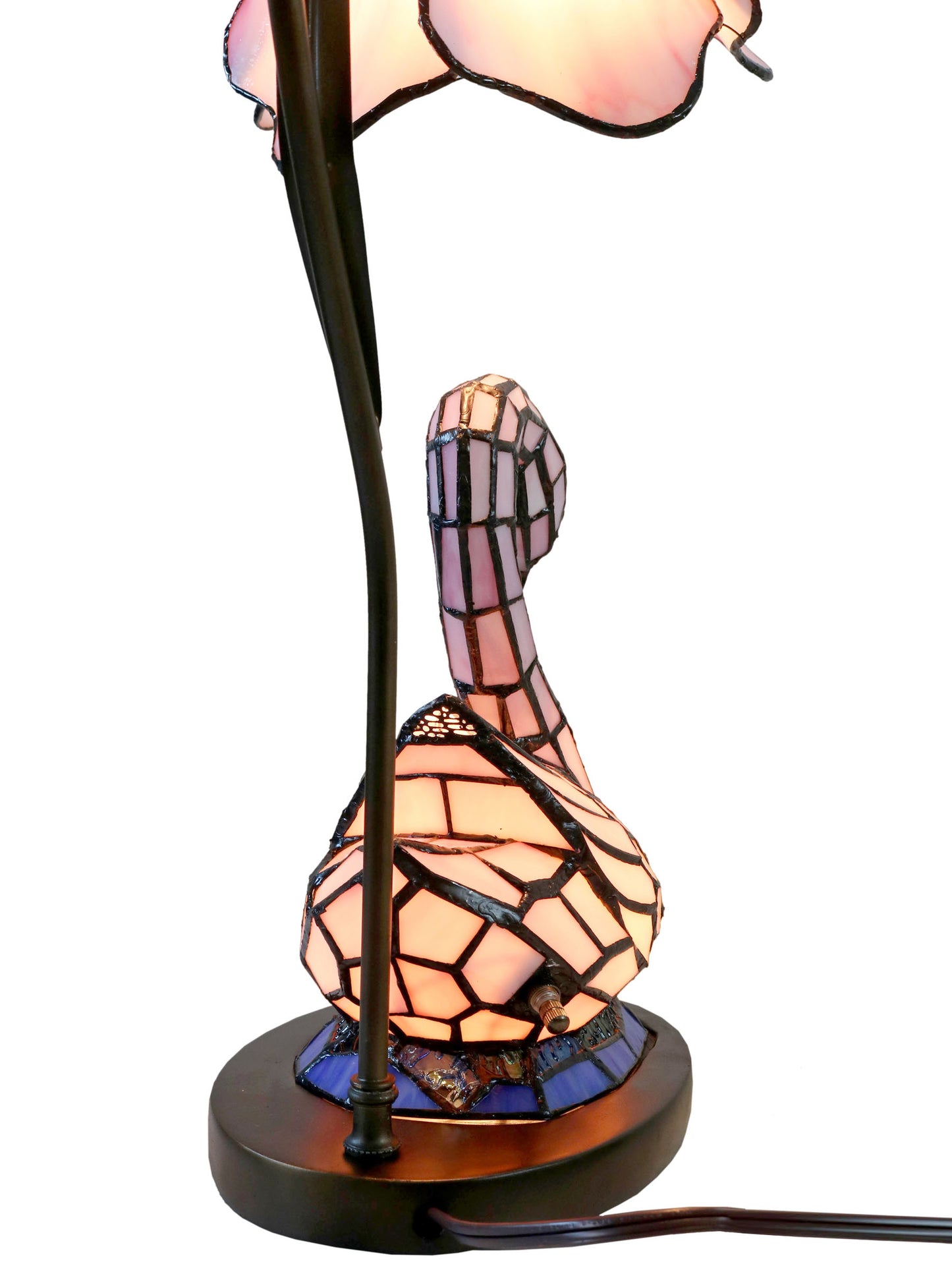 Poelking Swan Tiffany Accent Lamp with Night Light
