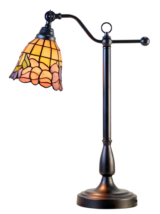 De Anza Tiffany Adjustable Shade Desk Lamp