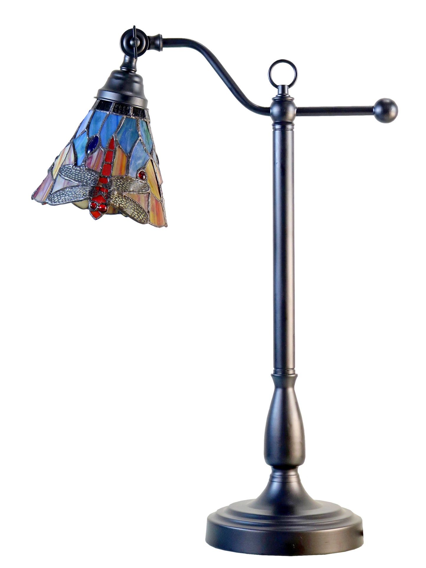 La Anza Tiffany Adjustable Shade Desk Lamp