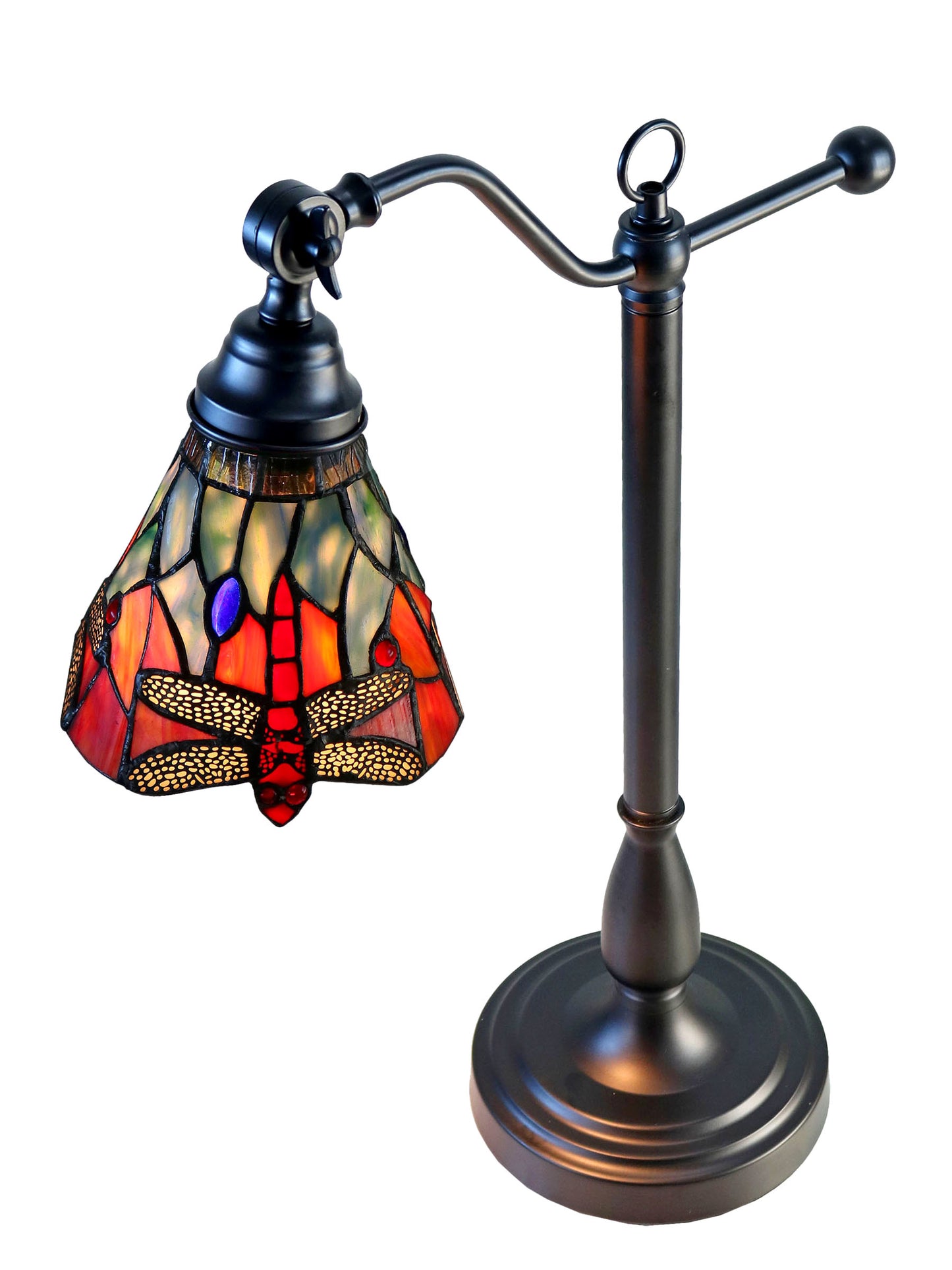 La Anza Tiffany Adjustable Shade Desk Lamp