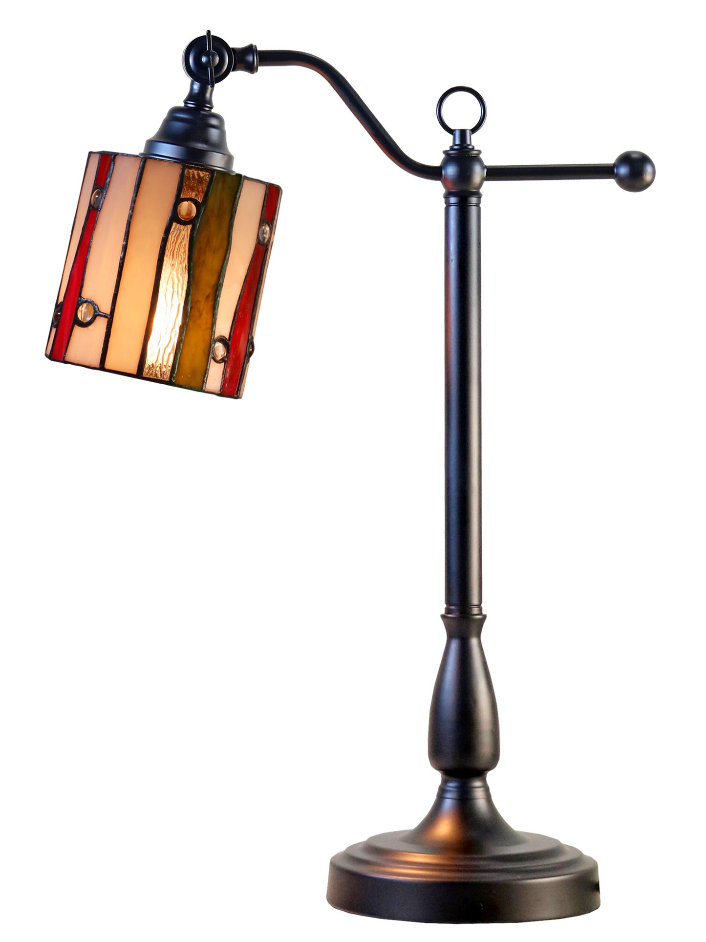 El Anza Tiffany Adjustable Shade Desk Lamp