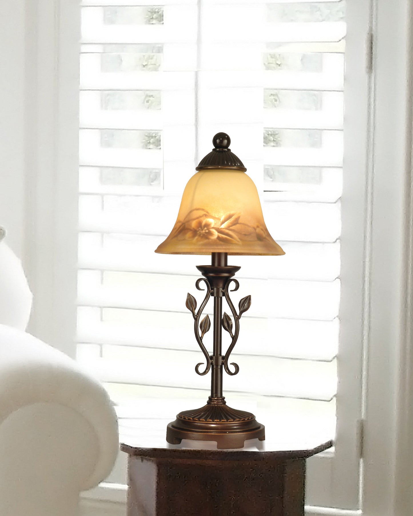 Leaf Vine Hand Painted Mini Lamp