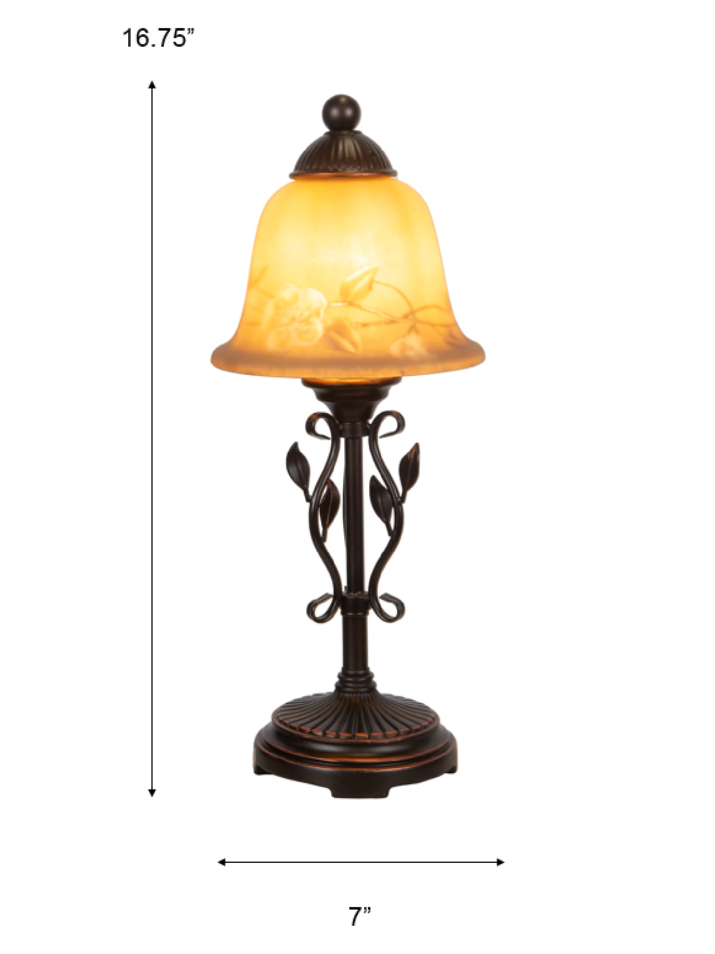 Leaf Vine Hand Painted Mini Lamp
