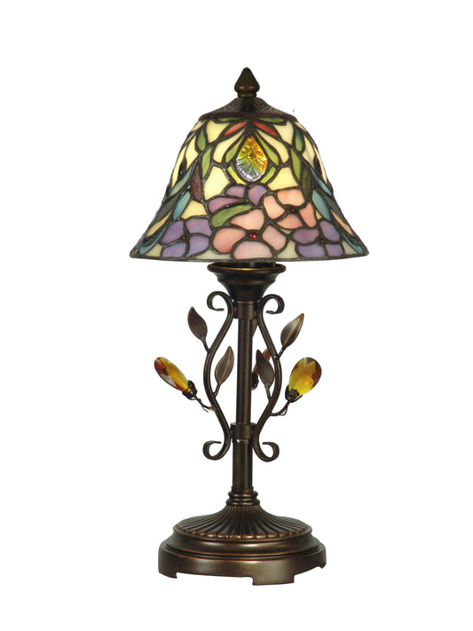 Crystal Peony Tiffany Accent Lamp