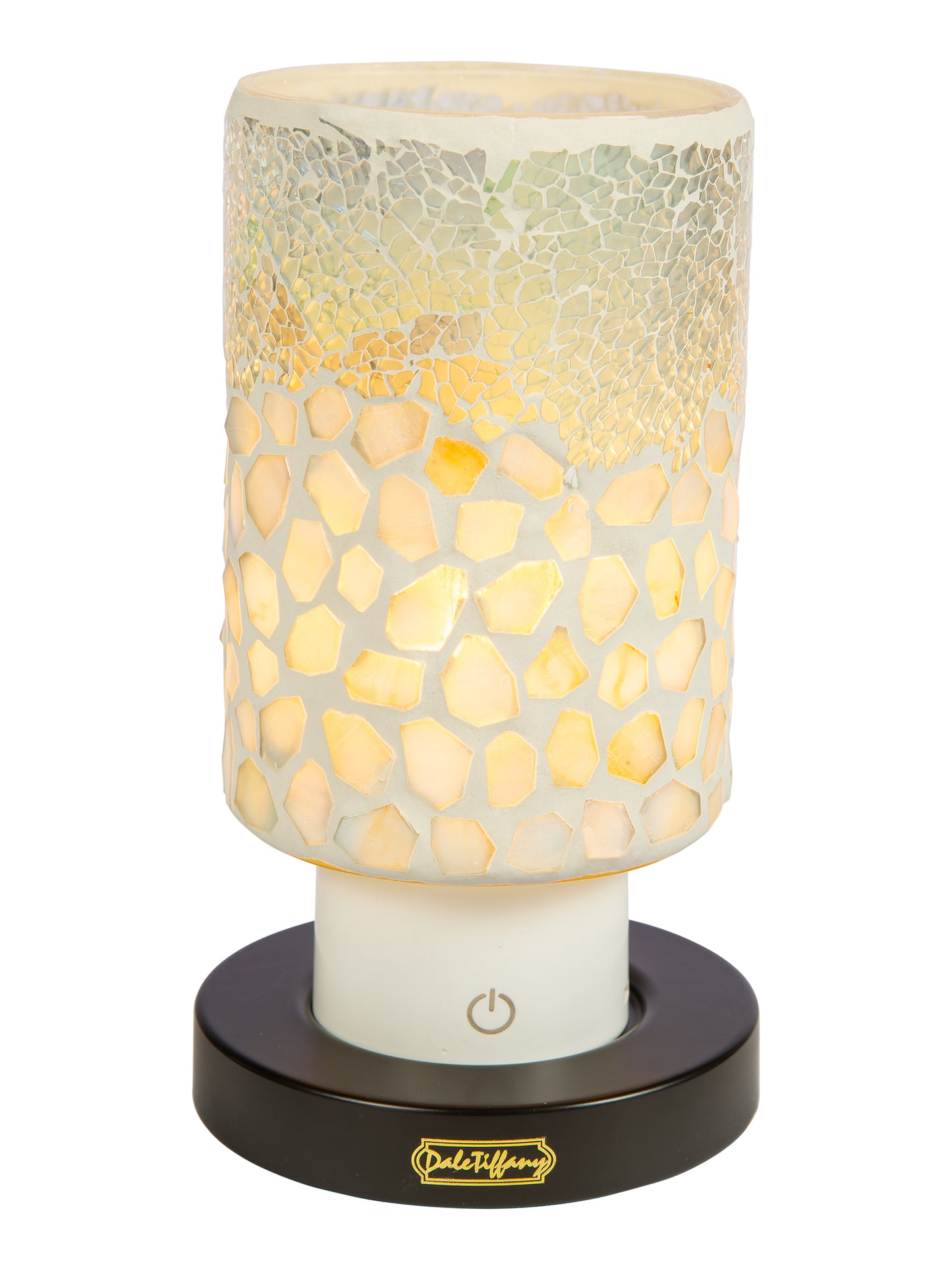 Alps White Uplight Cordless Rechargeable Mosaic Accent Lamp