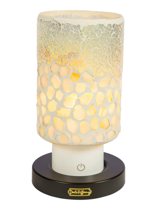 Alps White Uplight Cordless Rechargeable Mosaic Accent Lamp