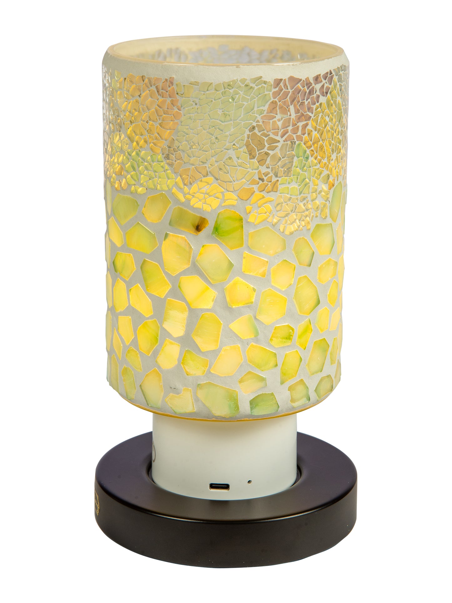 Alps Green Uplight Cordless Rechargeable Mosaic Accent Lamp