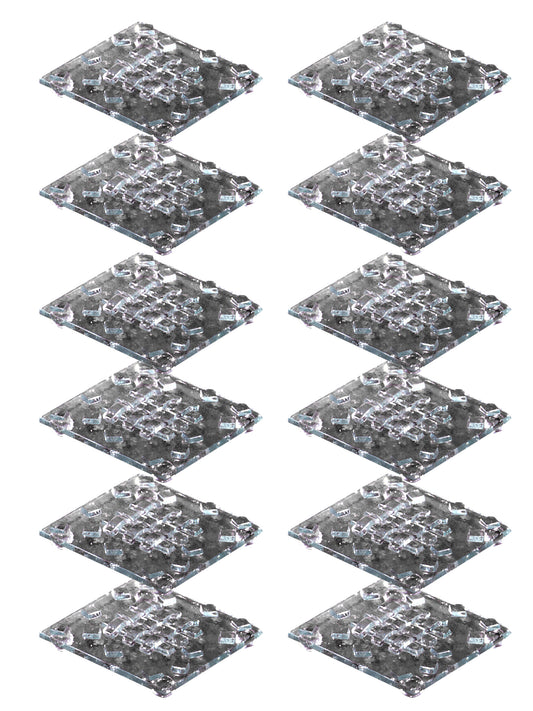 Woven 12-Piece Fused Glass Candle Votive Set