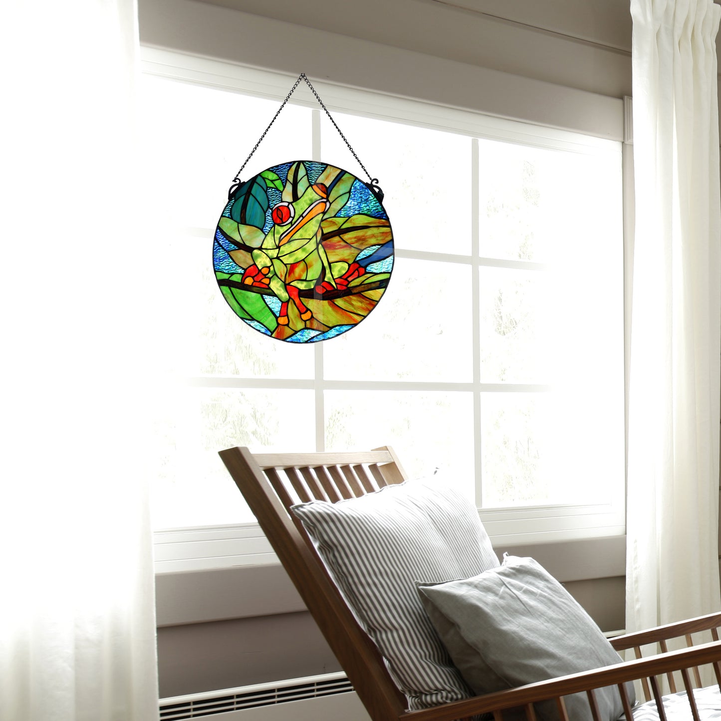 Savin Frog Tiffany Window Wall Art / Suncatchers