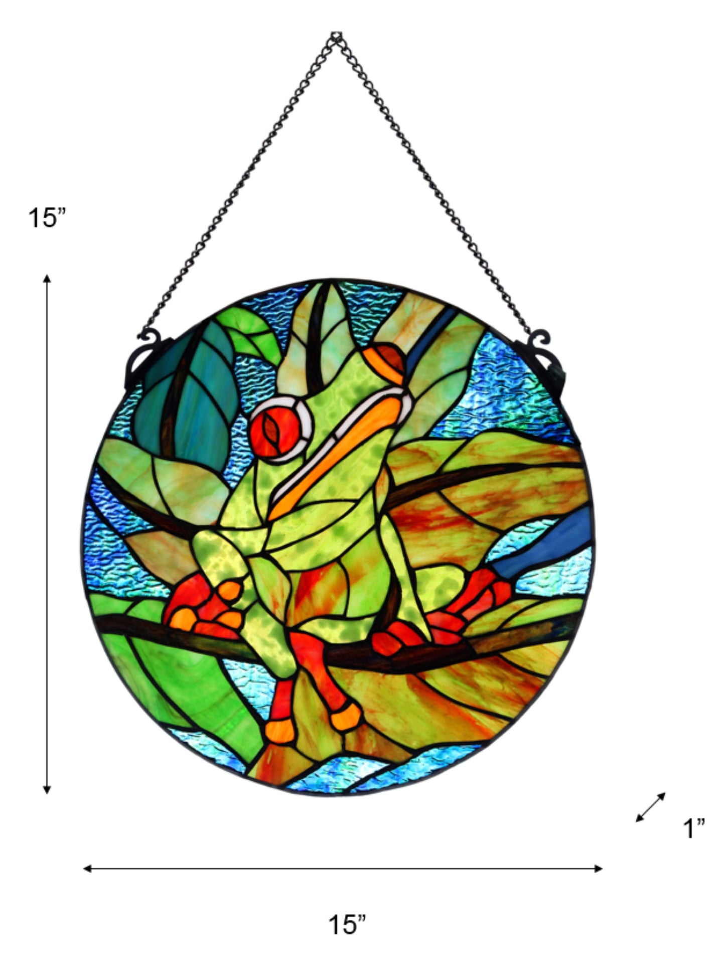 Savin Frog Tiffany Window Wall Art / Suncatchers