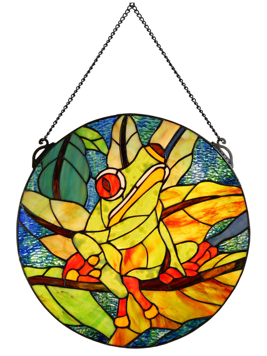 Savin Frog Tiffany Window Wall Art / Suncatchers