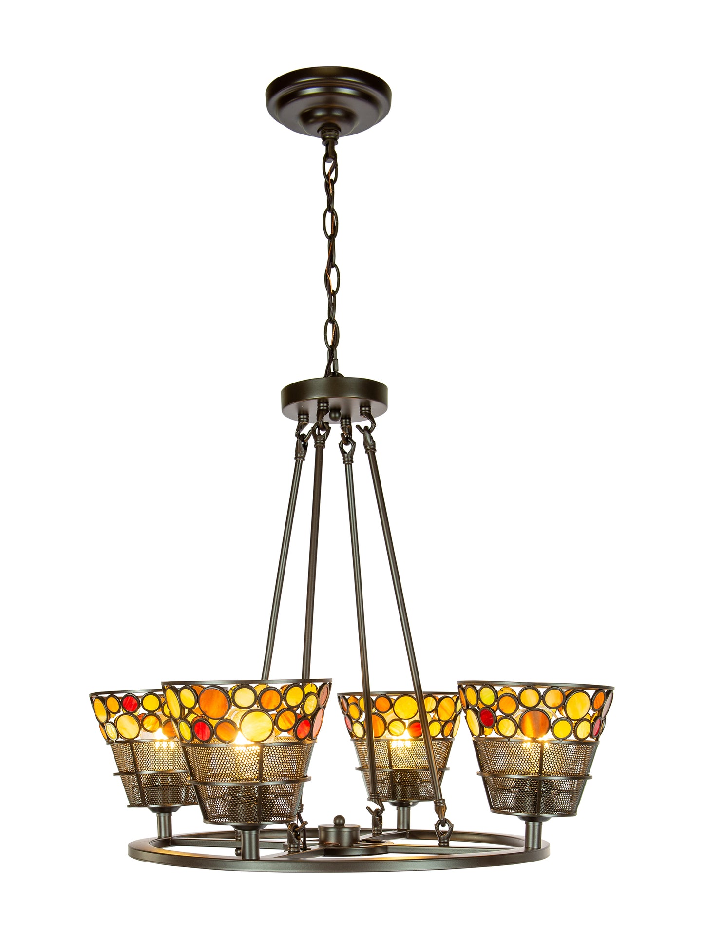 Pasqual 4-Light Mesh Tiffany Hanging Fixture