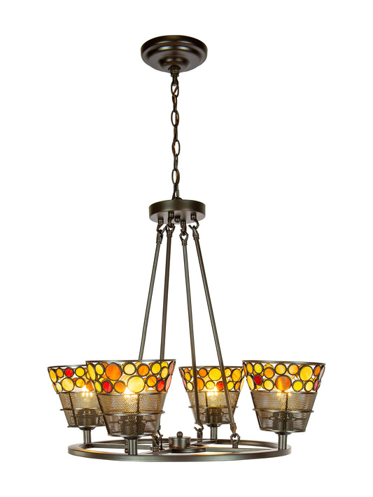 Pasqual 4-Light Mesh Tiffany Hanging Fixture