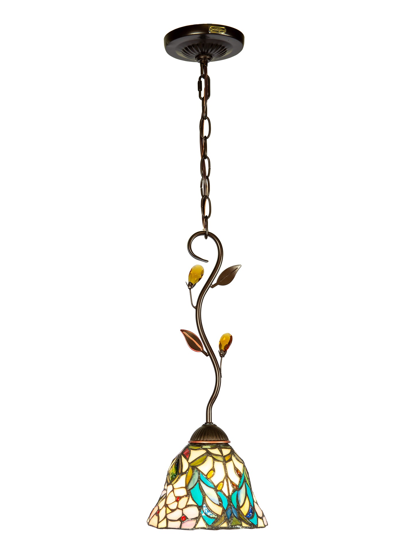 Crystal Peony Tiffany Hanging Fixture