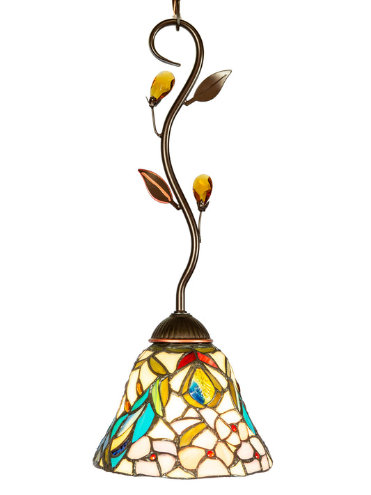 Crystal Peony Tiffany Hanging Fixture