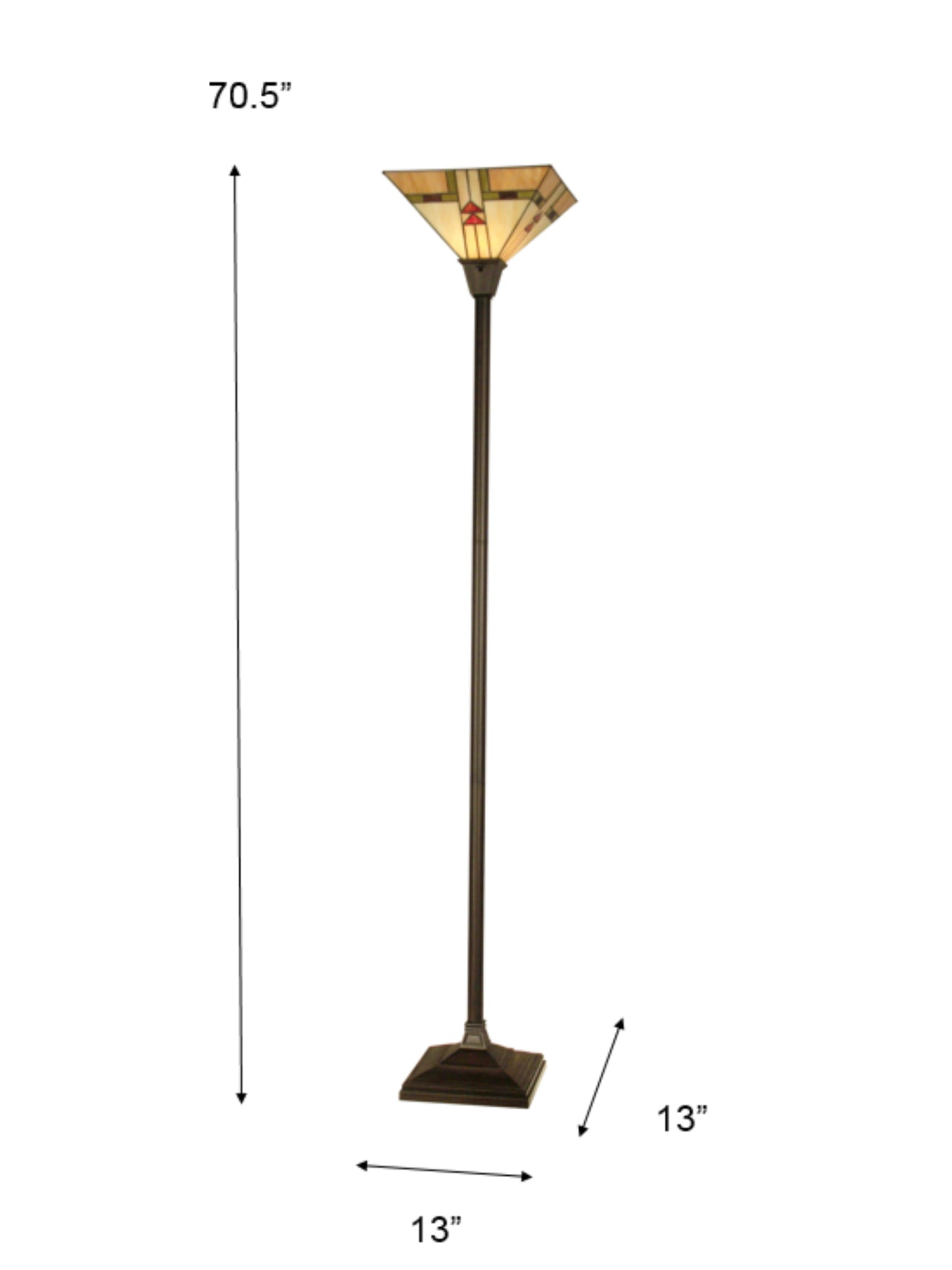 Arrowhead Mission Tiffany Torchiere Floor Lamp