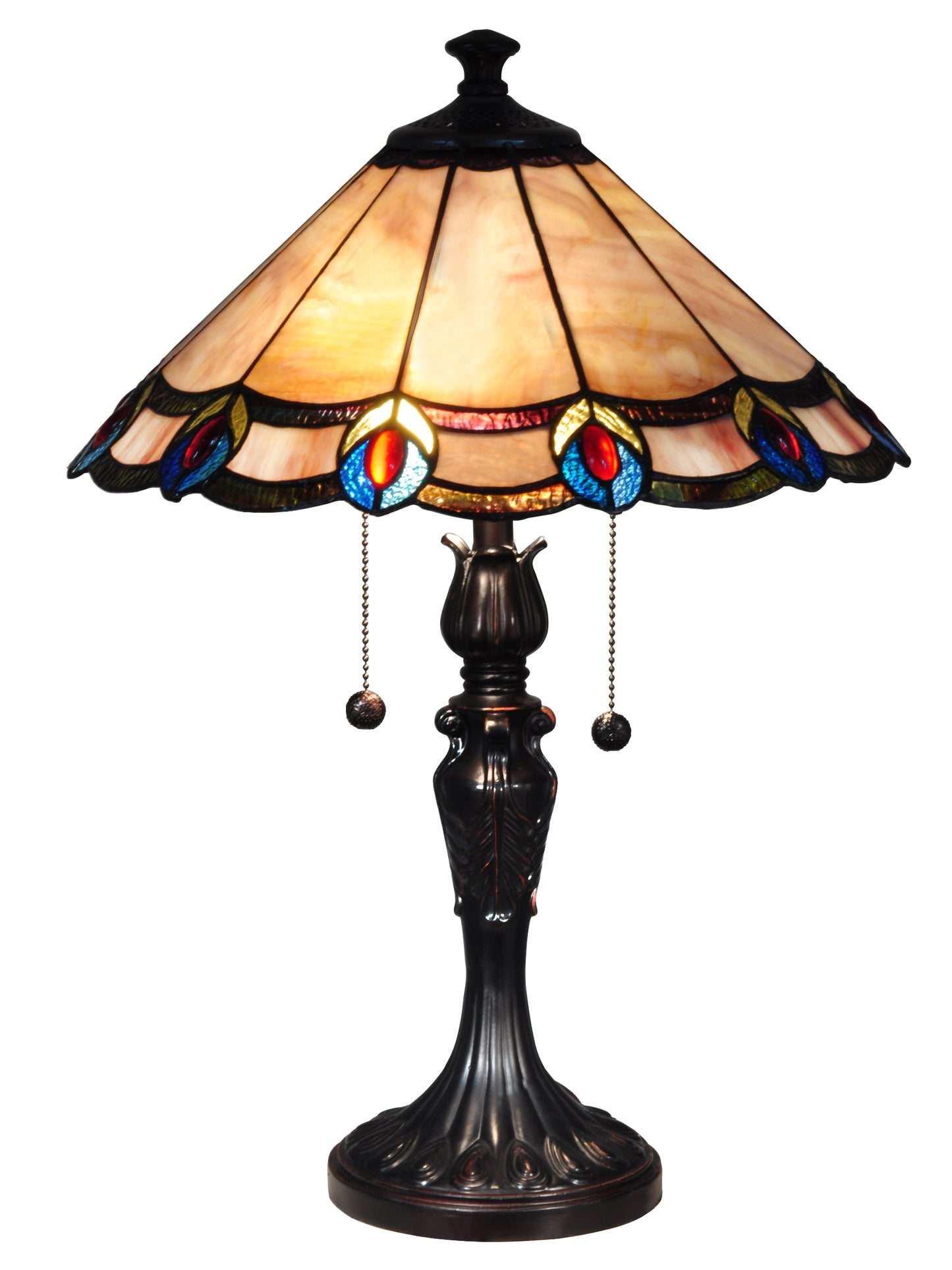 Aldridge Peacock Tiffany Table Lamp