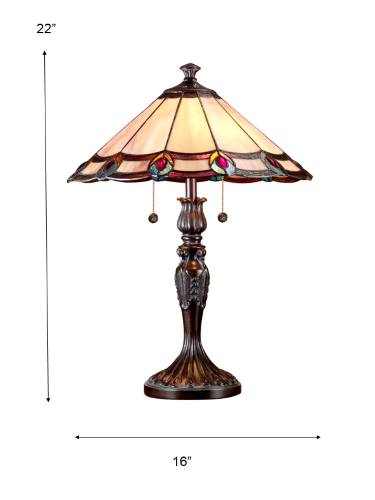 Aldridge Peacock Tiffany Table Lamp