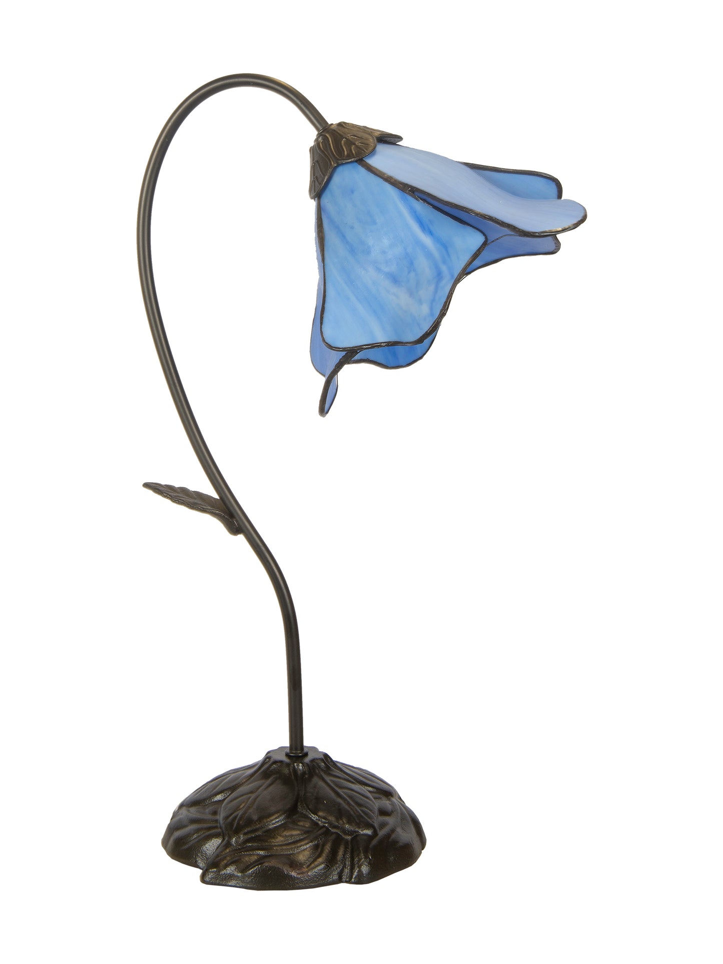 Poelking 1-Light Blue Lily Tiffany Table Lamp