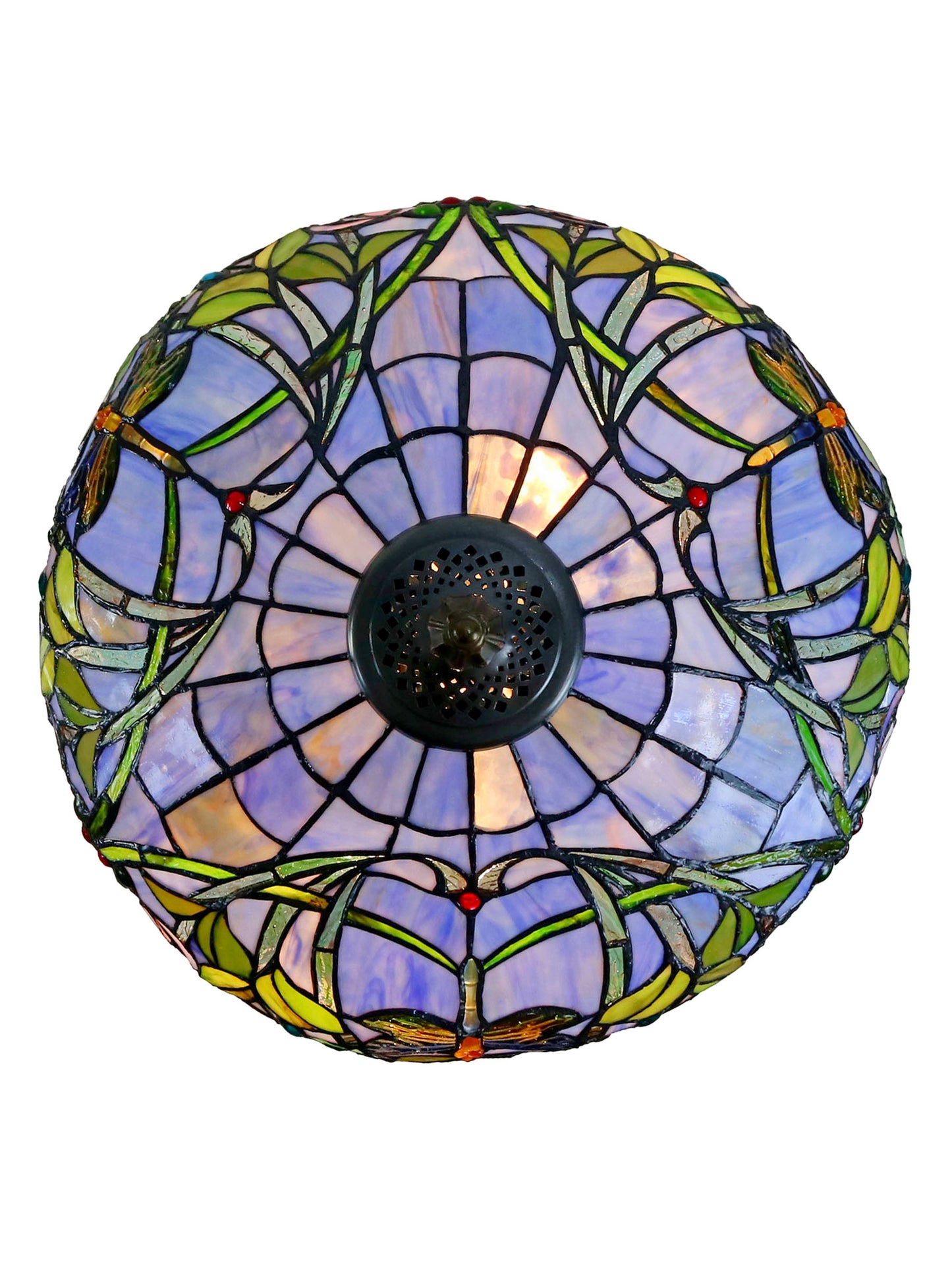 Zenia Rose Blue Tiffany Table Lamp