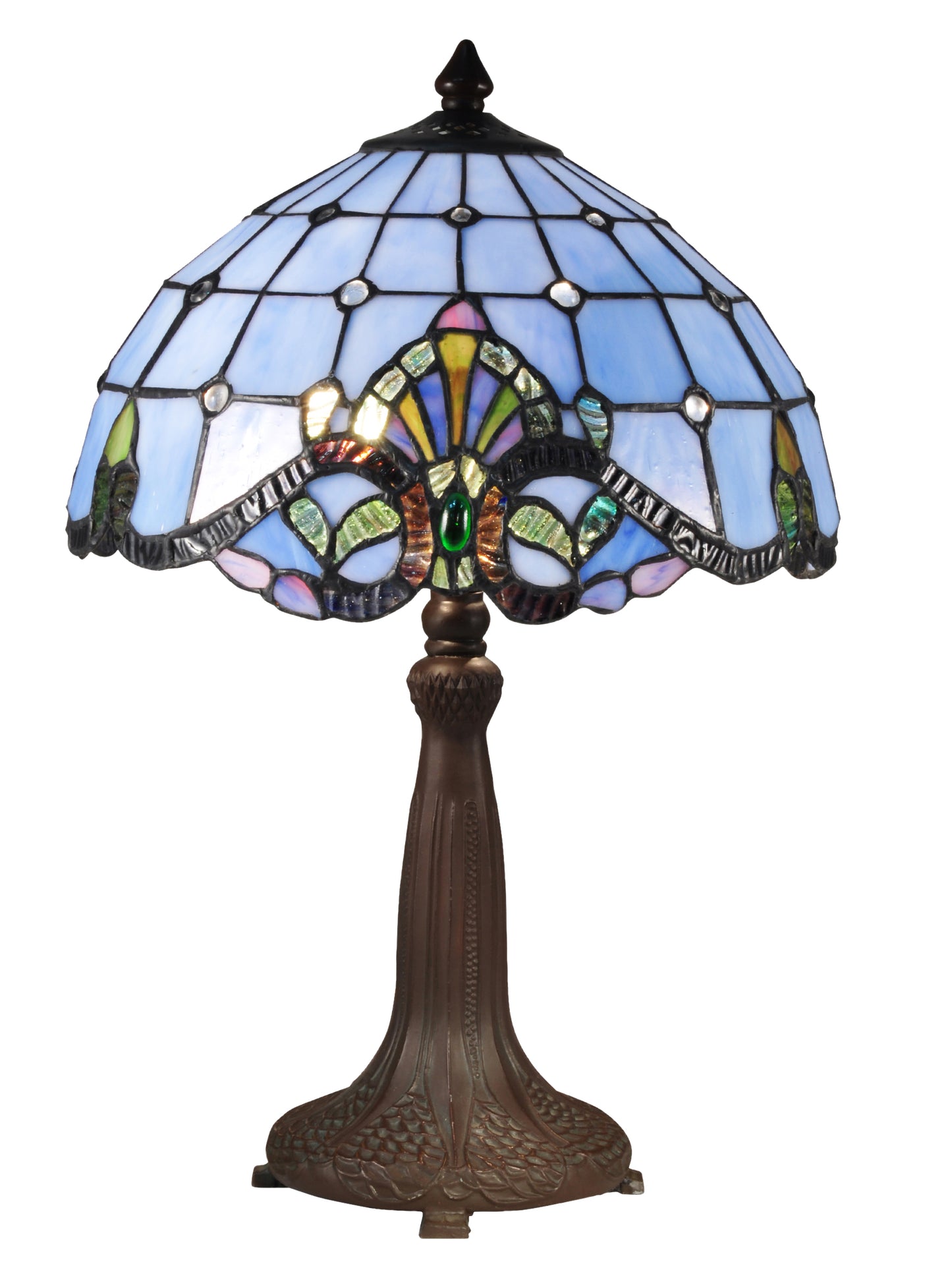 Blue Baroque Tiffany Table Lamp
