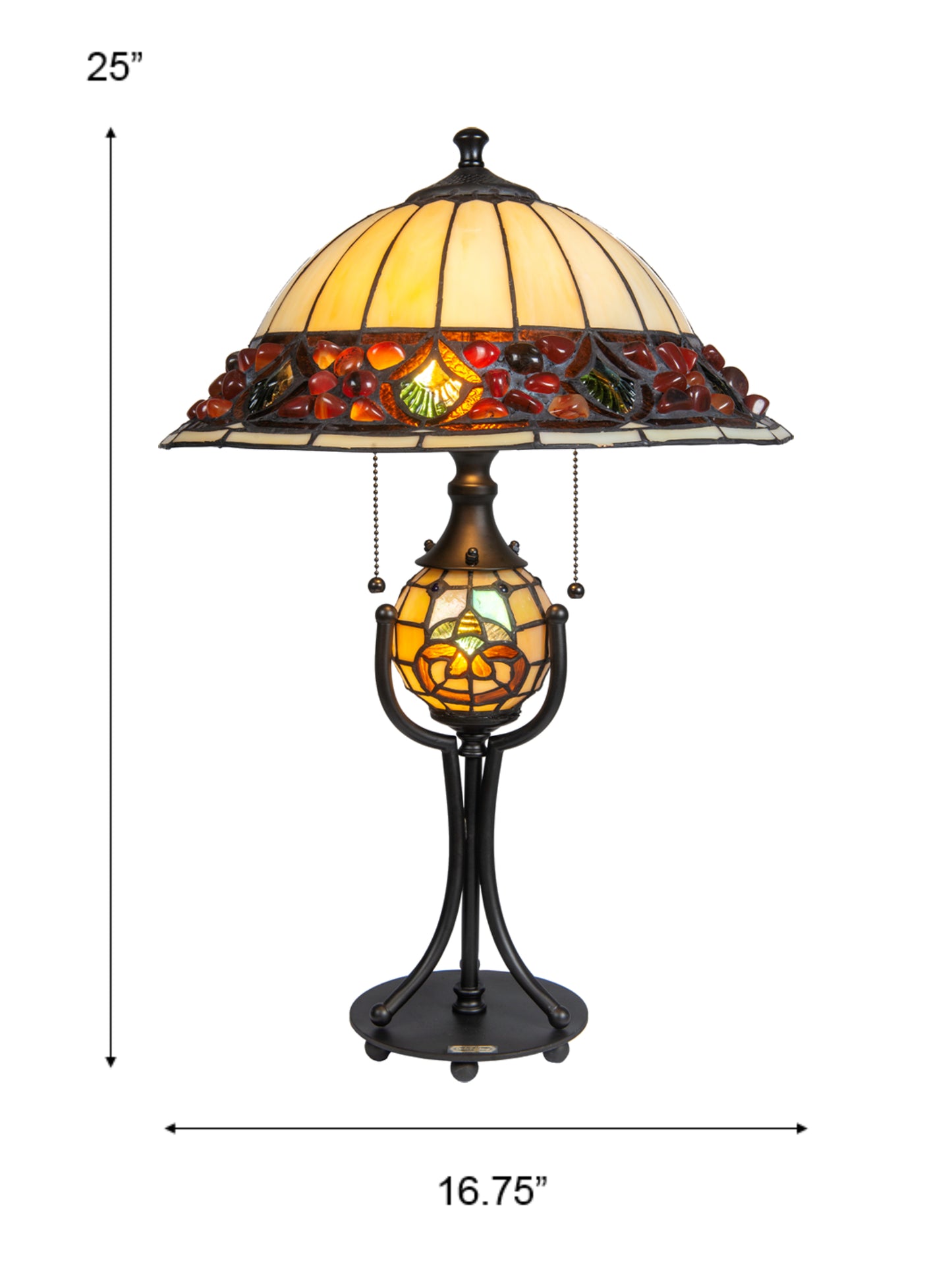 Chiara Tiffany Table Lamp with Night Light