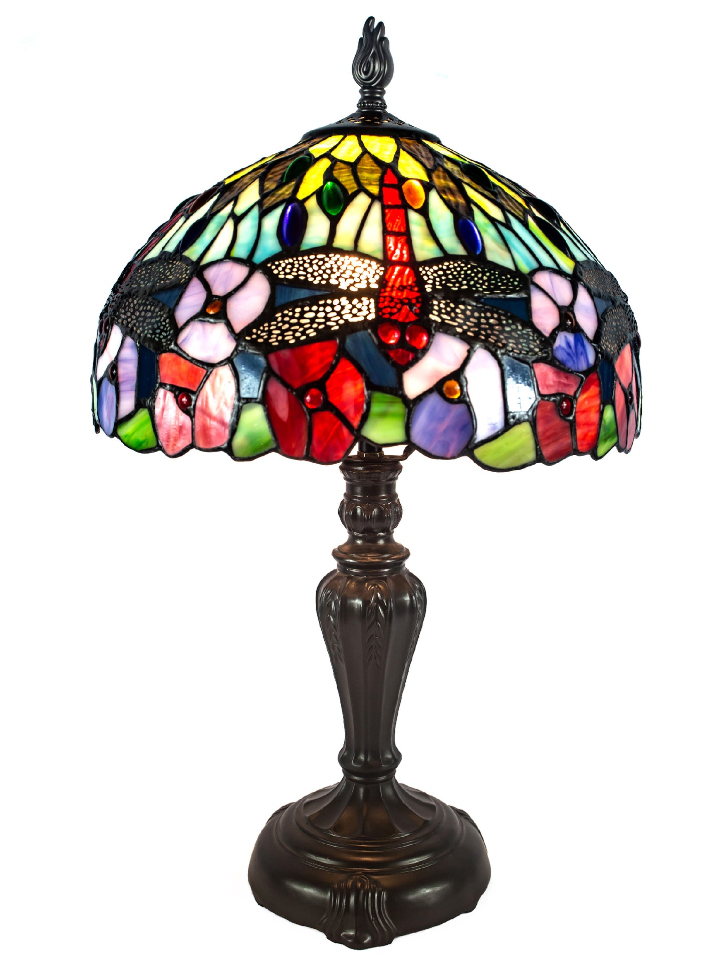 Dragonfly Bounty Tiffany Table Lamp