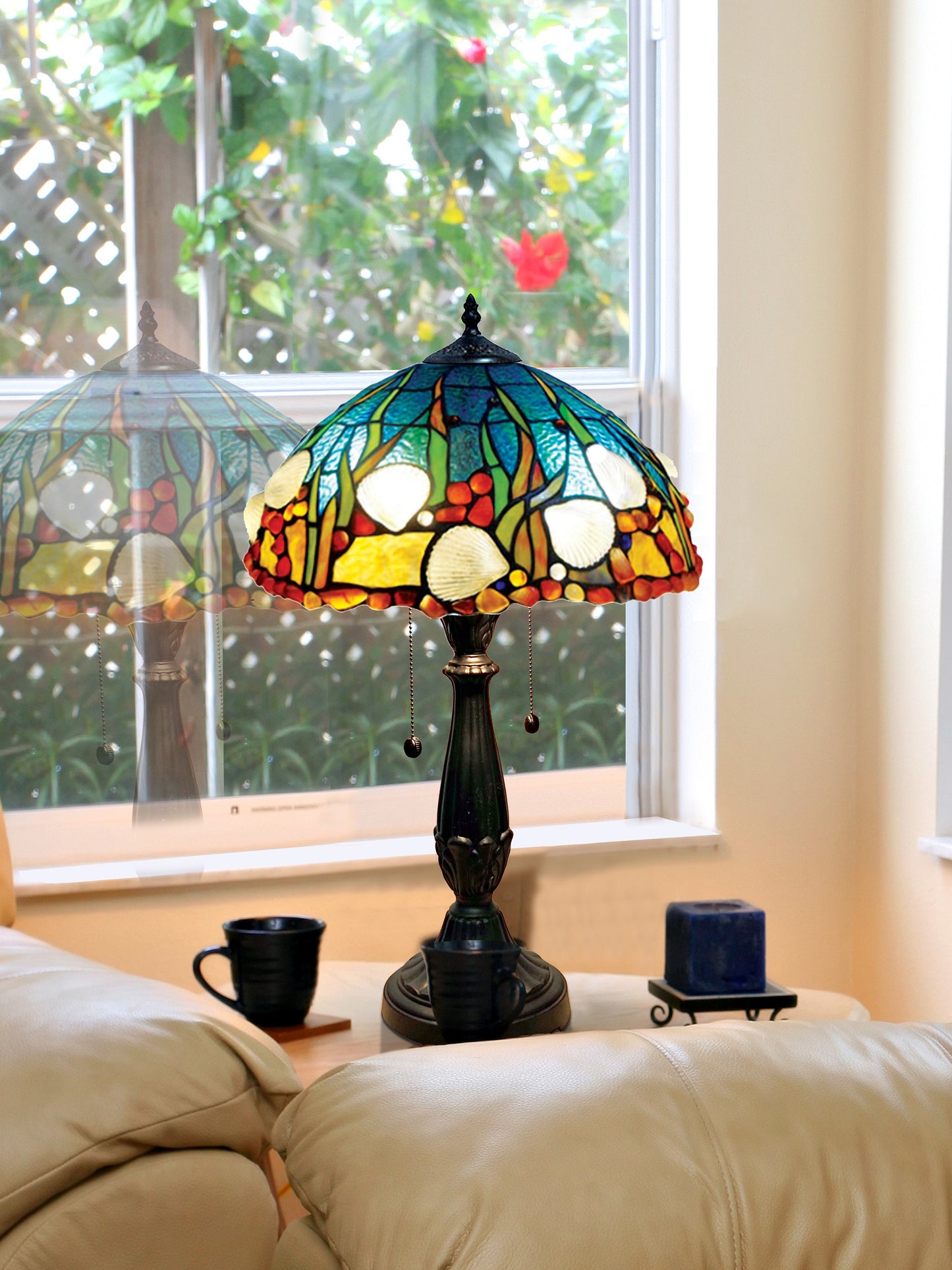 Coral Sea Tiffany Table Lamp