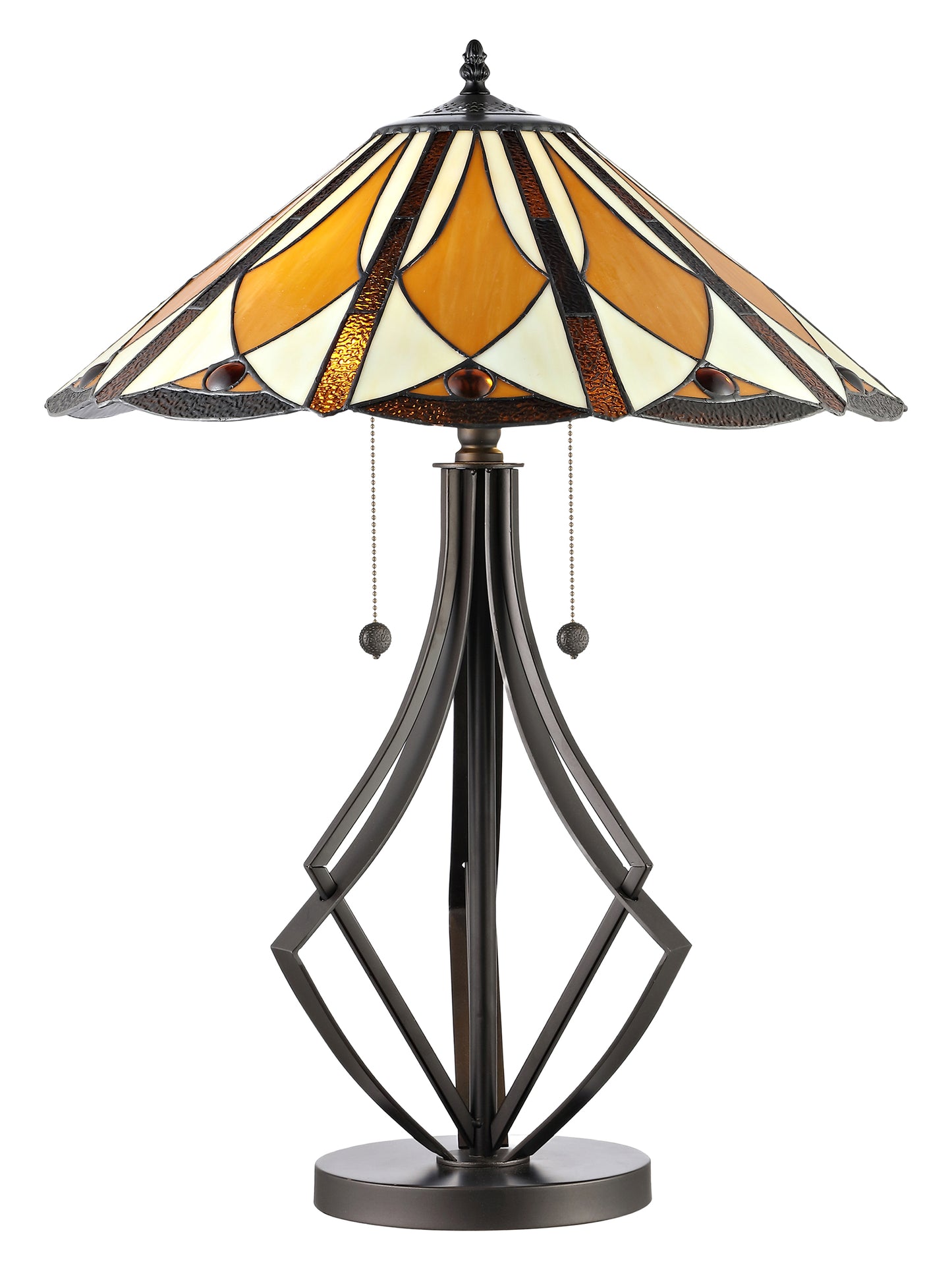 Diamond Flare Tiffany Table Lamp