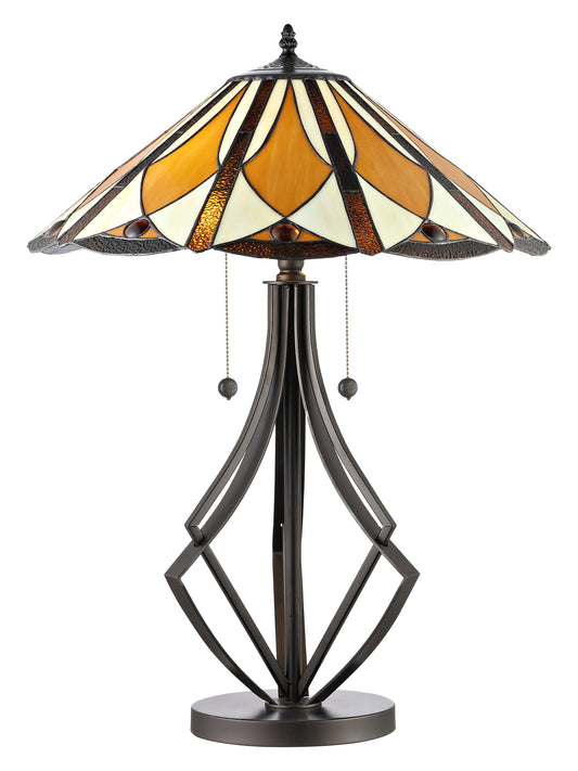 Diamond Flare Tiffany Table Lamp