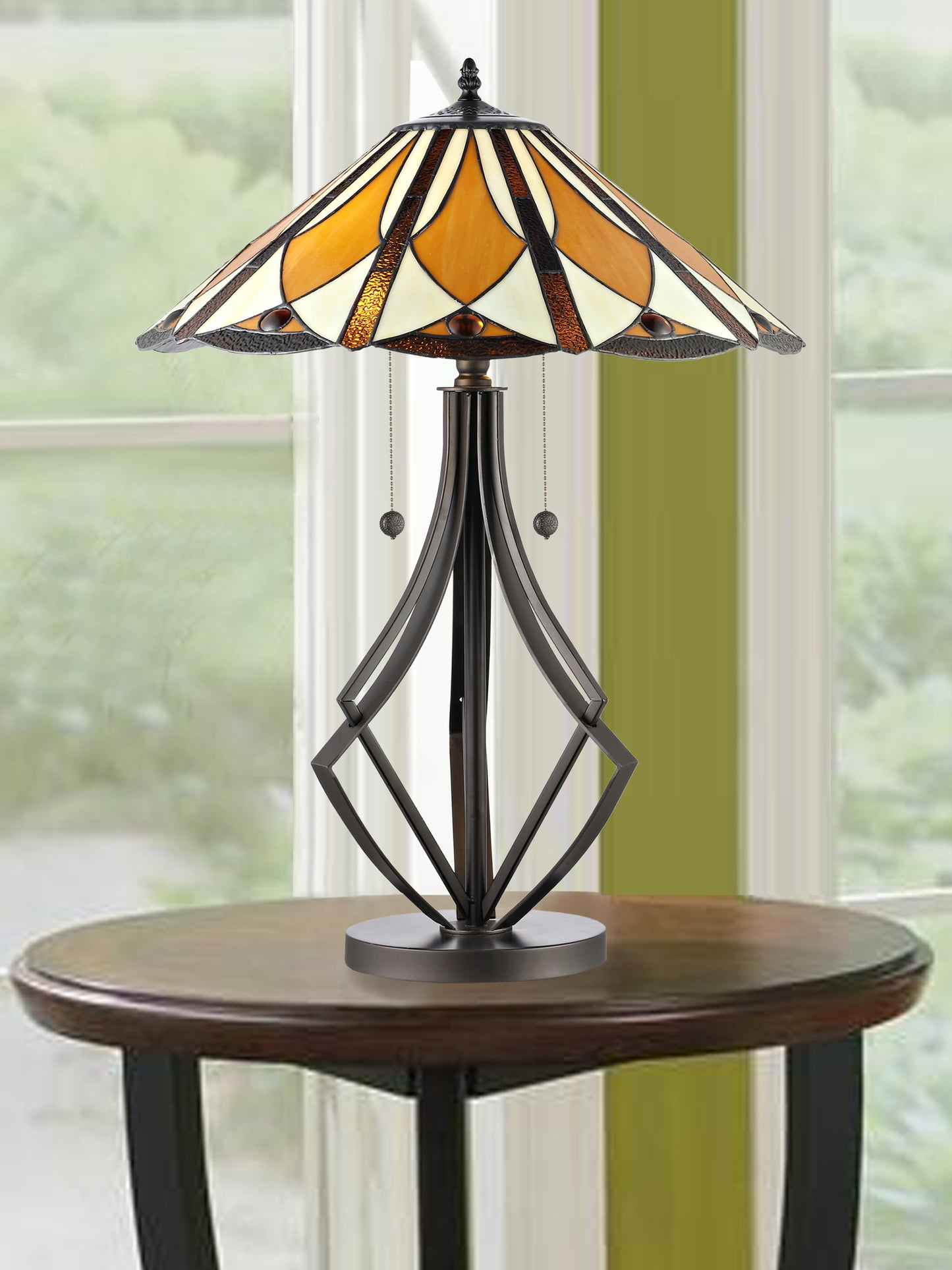 Diamond Flare Tiffany Table Lamp