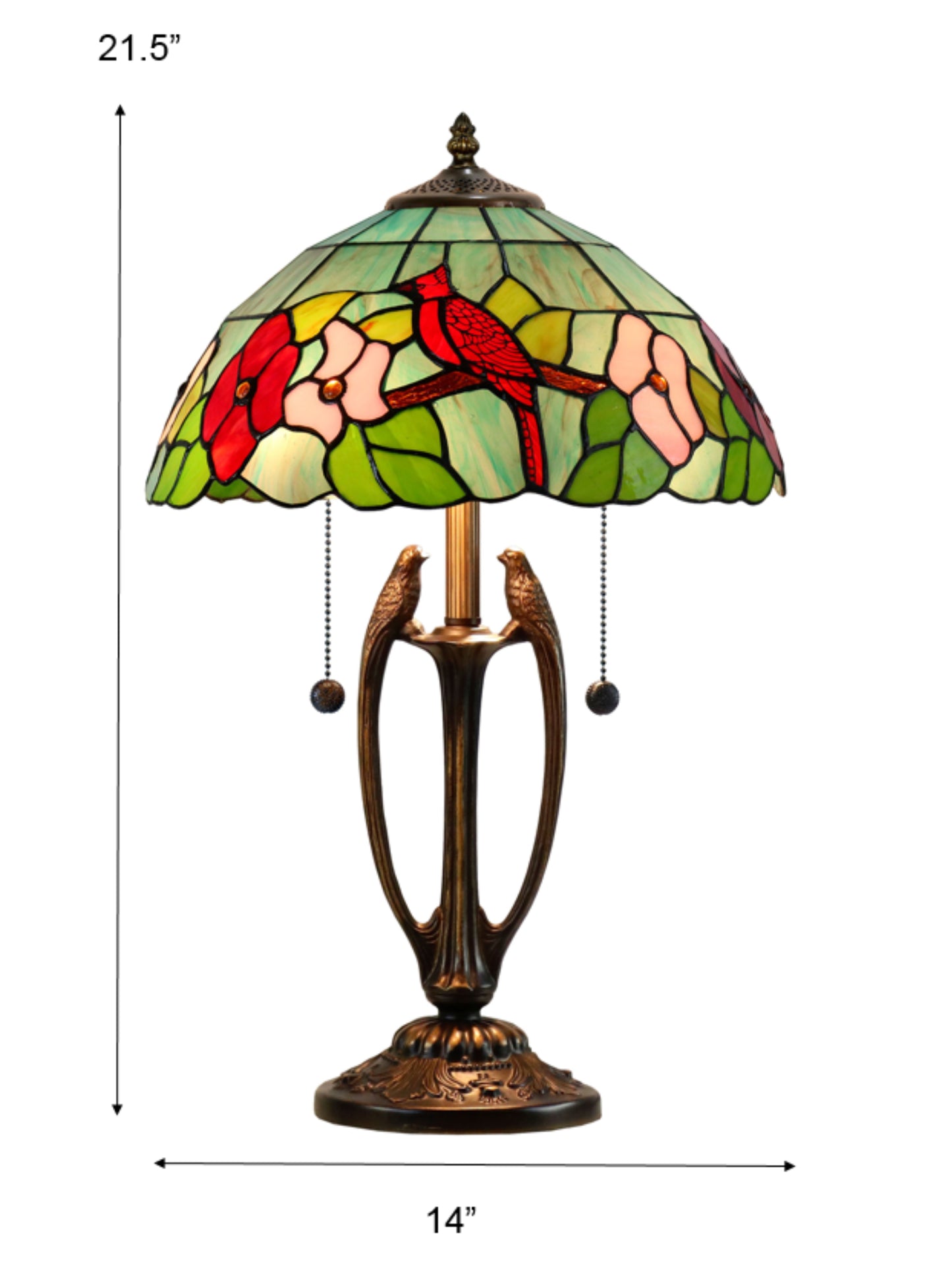 Benezia Birds Tiffany Table Lamp