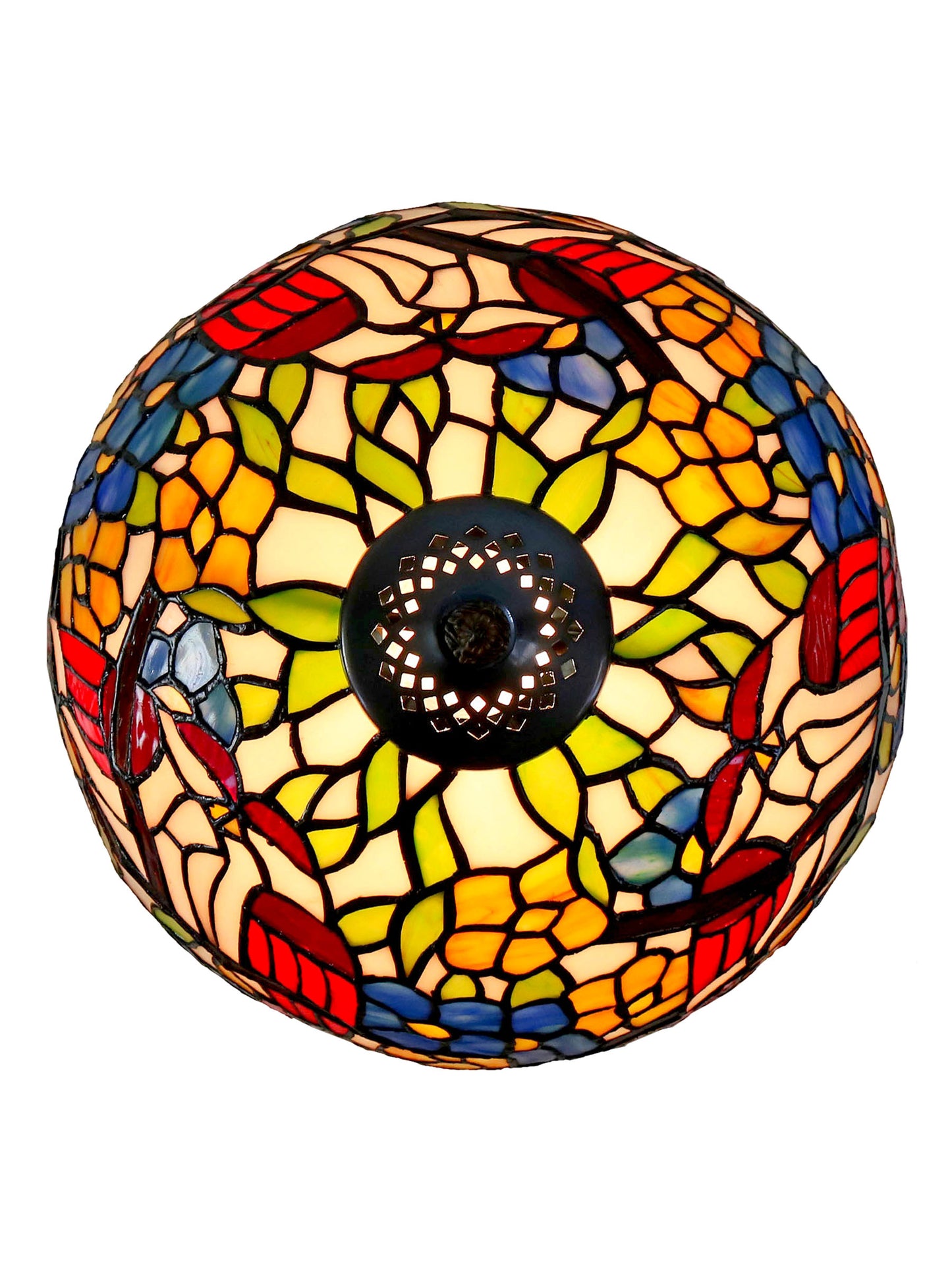 Lovebirds Floral Tiffany Table Lamp
