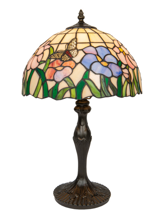 Pazio Floral Butterfly Tiffany Table Lamp