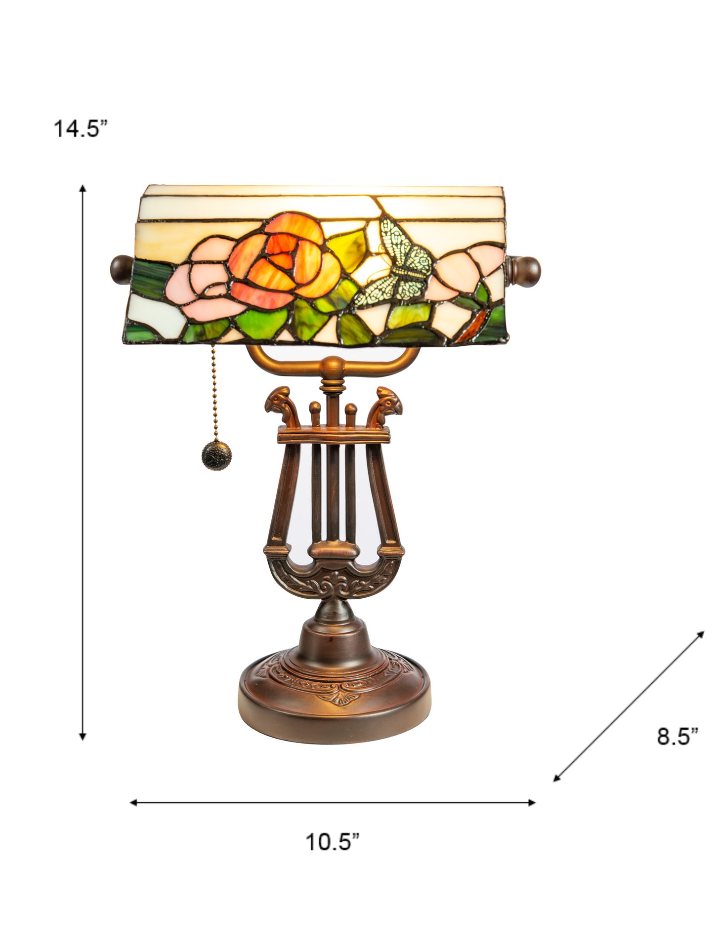 Broadview Tiffany Bank Accent Desk Lamp