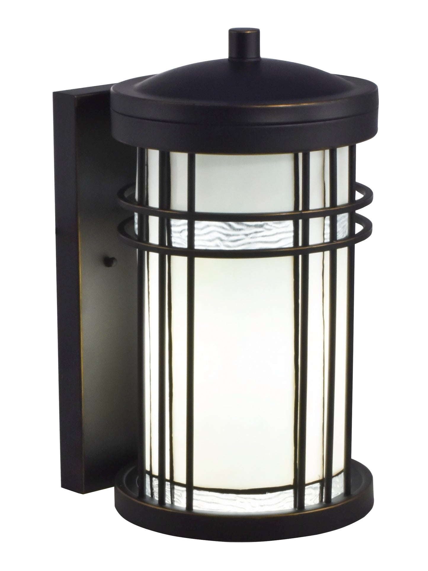 Dijon Frosted Stained Glass Outdoor Tiffany Wall Sconce